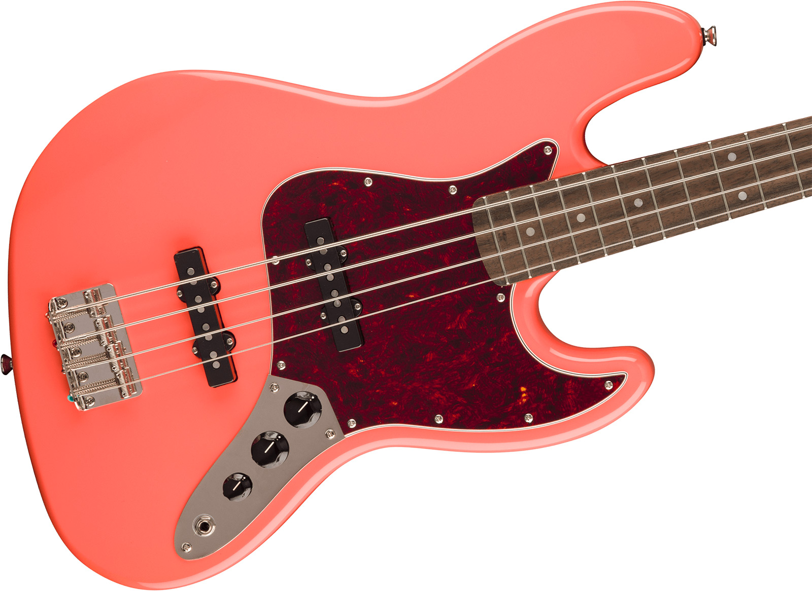 Squier Jazz Bass 60s Classic Vibe Lau - Tahitian Coral - Solid body elektrische bas - Variation 2