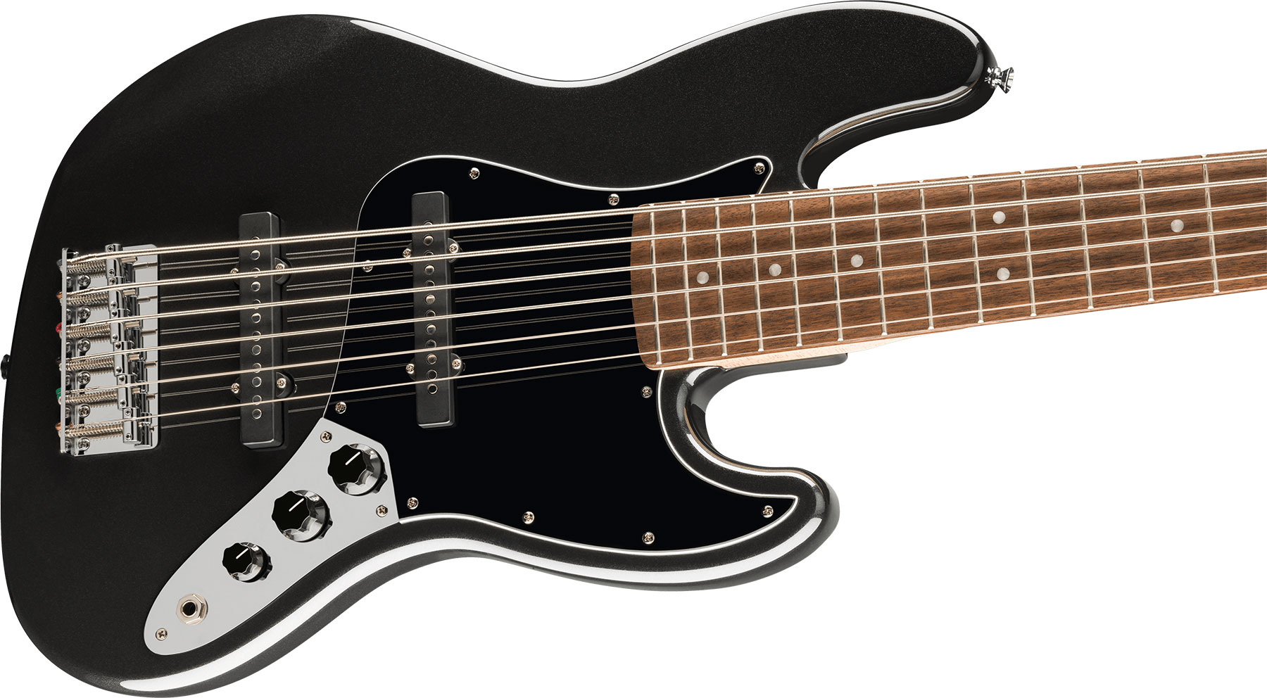 Squier Jazz Bass Vi Affinity 6c Lau - Black Metallic - Solid body elektrische bas - Variation 2