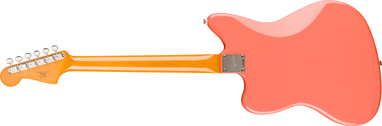 Squier Jazzmaster 60s Classic Vibe 2s Trem Lau - Tahitian Coral - Retro-rock elektrische gitaar - Variation 1