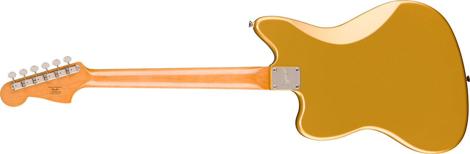 Squier Jazzmaster Classic Vibe 60s Fsr Ltd 2s Trem Lau - Aztec Gold Matching Headstock - Retro-rock elektrische gitaar - Variation 1