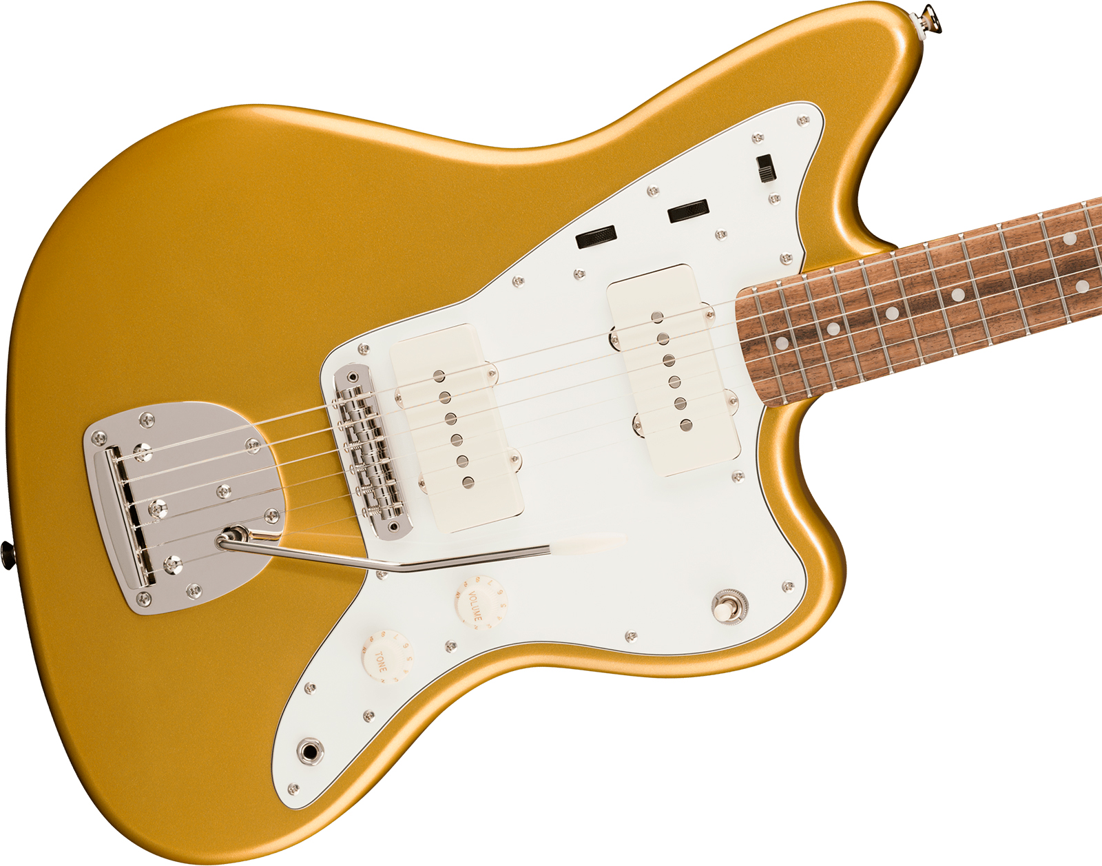 Squier Jazzmaster Classic Vibe 60s Fsr Ltd 2s Trem Lau - Aztec Gold Matching Headstock - Retro-rock elektrische gitaar - Variation 2