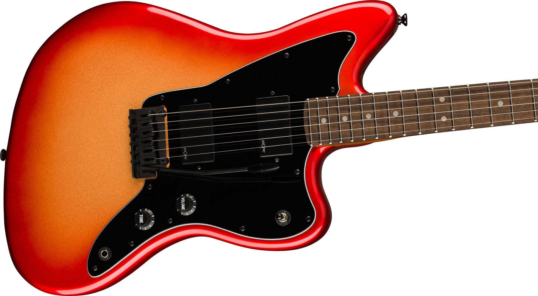 Squier Jazzmaster Contemporary Active Hh Ht Lau - Sunset Metallic - Retro-rock elektrische gitaar - Variation 2