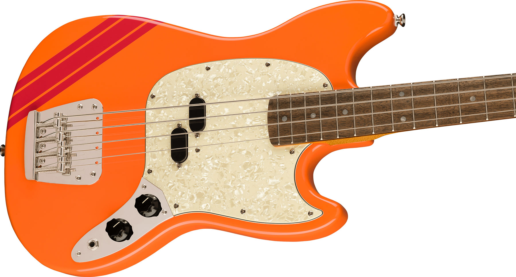 Squier Mustang Bass '60s Classic Vibe Competition Fsr Ltd Lau - Capri Orange - Solid body elektrische bas - Variation 2