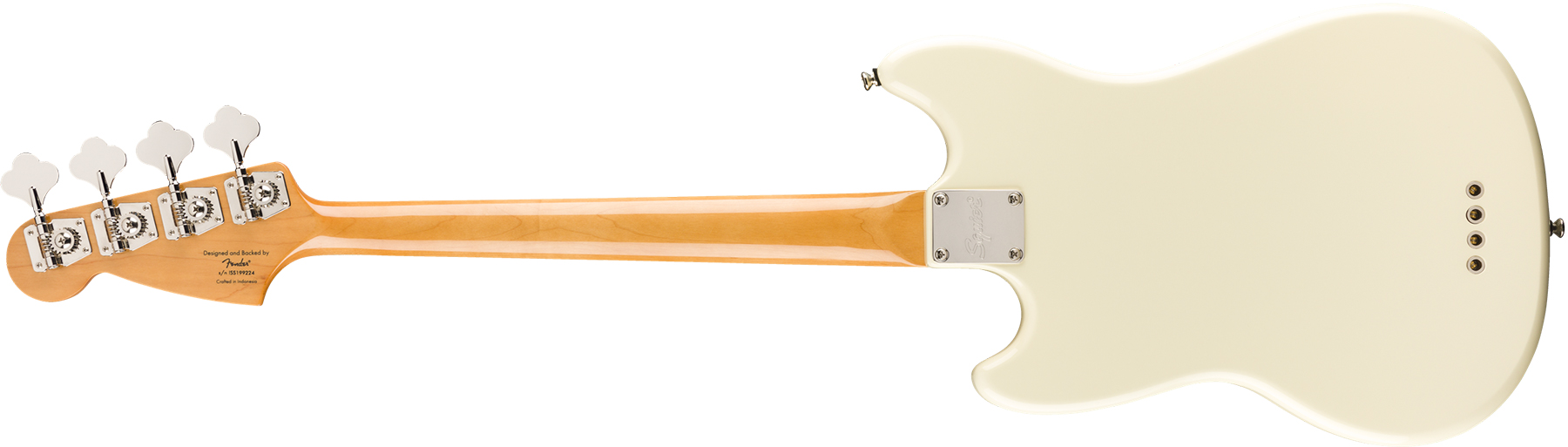 Squier Mustang Bass '60s Classic Vibe Lau 2019 - Olympic White - Solid body elektrische bas - Variation 1