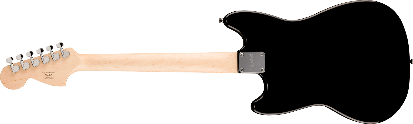 Squier Mustang Hh Sonic Shsc 2h Ht Lau - Black - Retro-rock elektrische gitaar - Variation 1