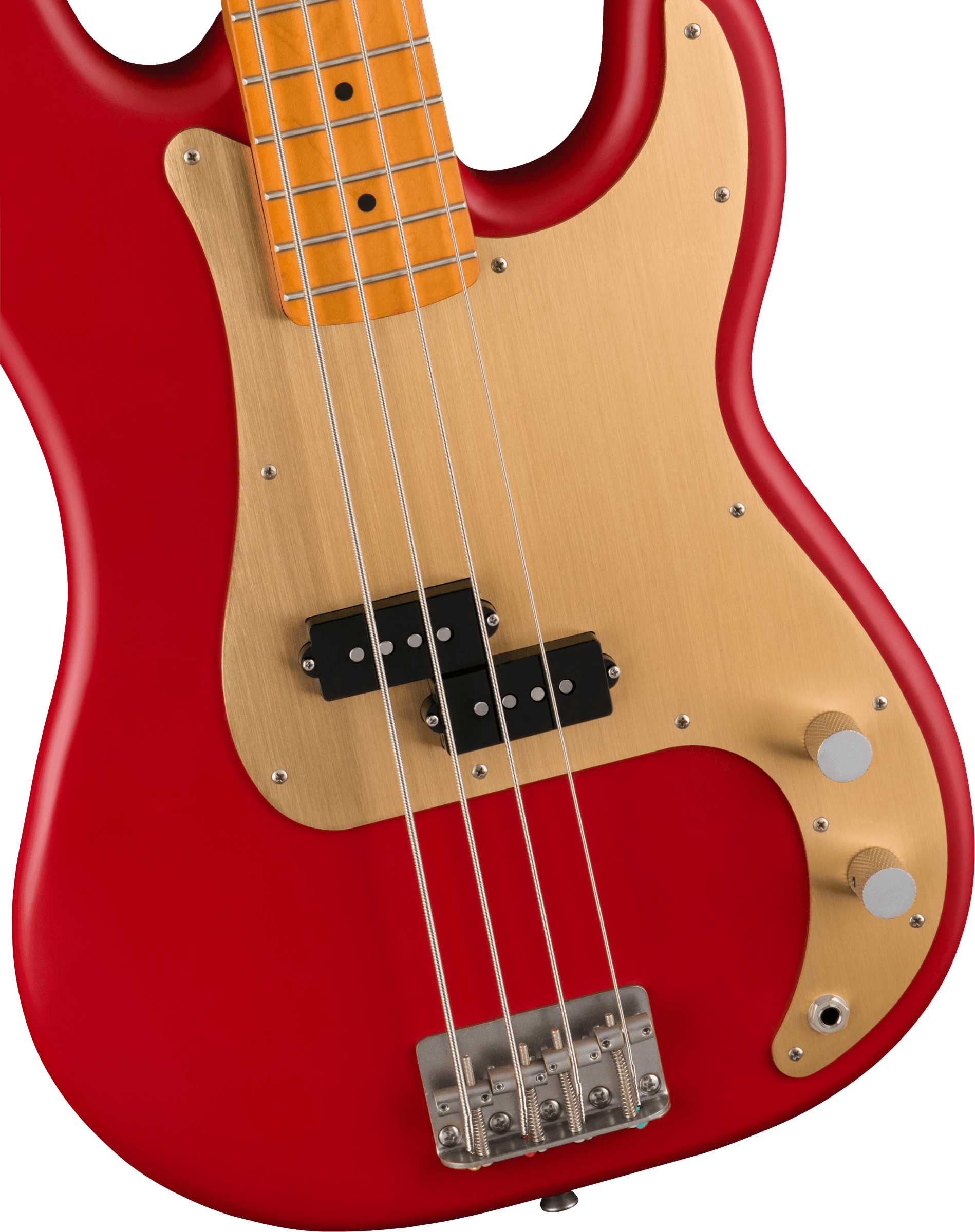 Squier Precision Bass 40th Anniversary Gold Edition Mn - Satin Dakota Red - Solid body elektrische bas - Variation 2
