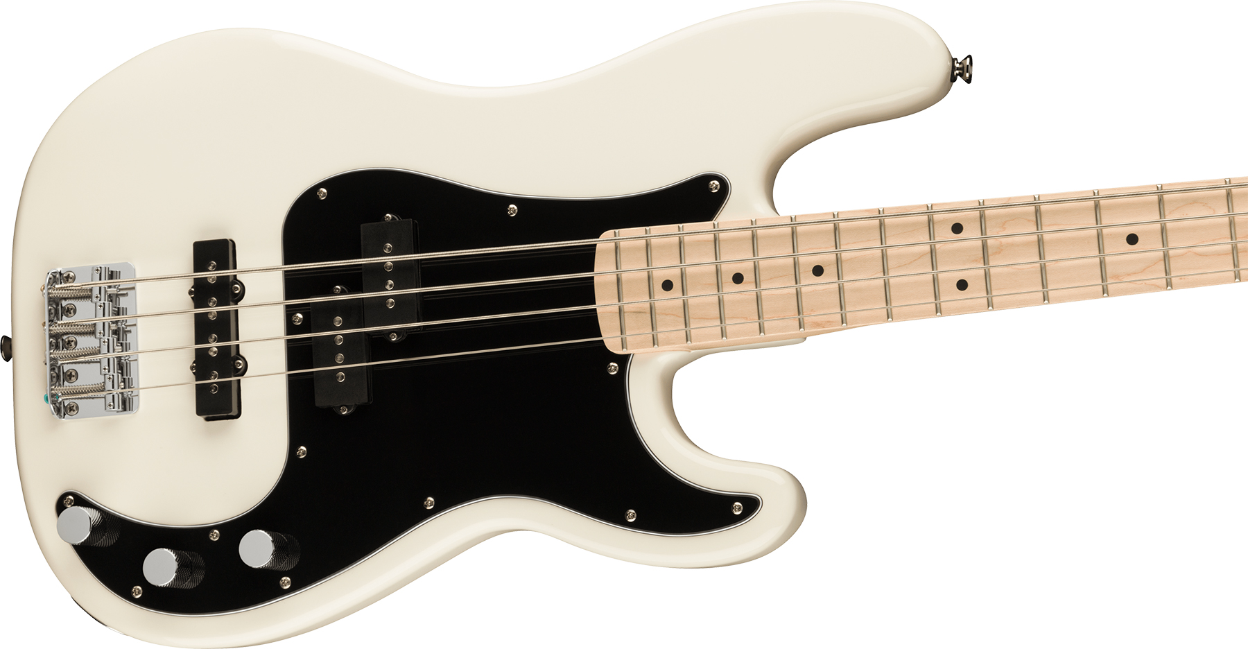 Squier Precision Bass Affinity Pj 2021 Mn - Olympic White - Solid body elektrische bas - Variation 2