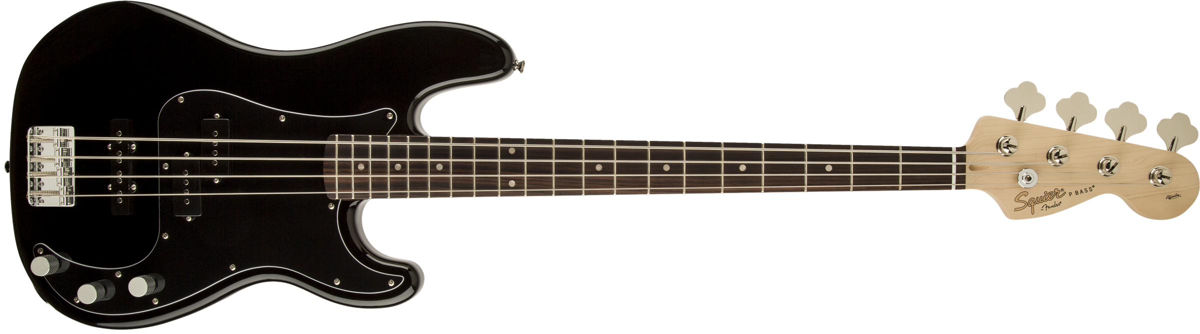 Squier Precision Bass Affinity Series Pj (lau) - Black - Solid body elektrische bas - Variation 1