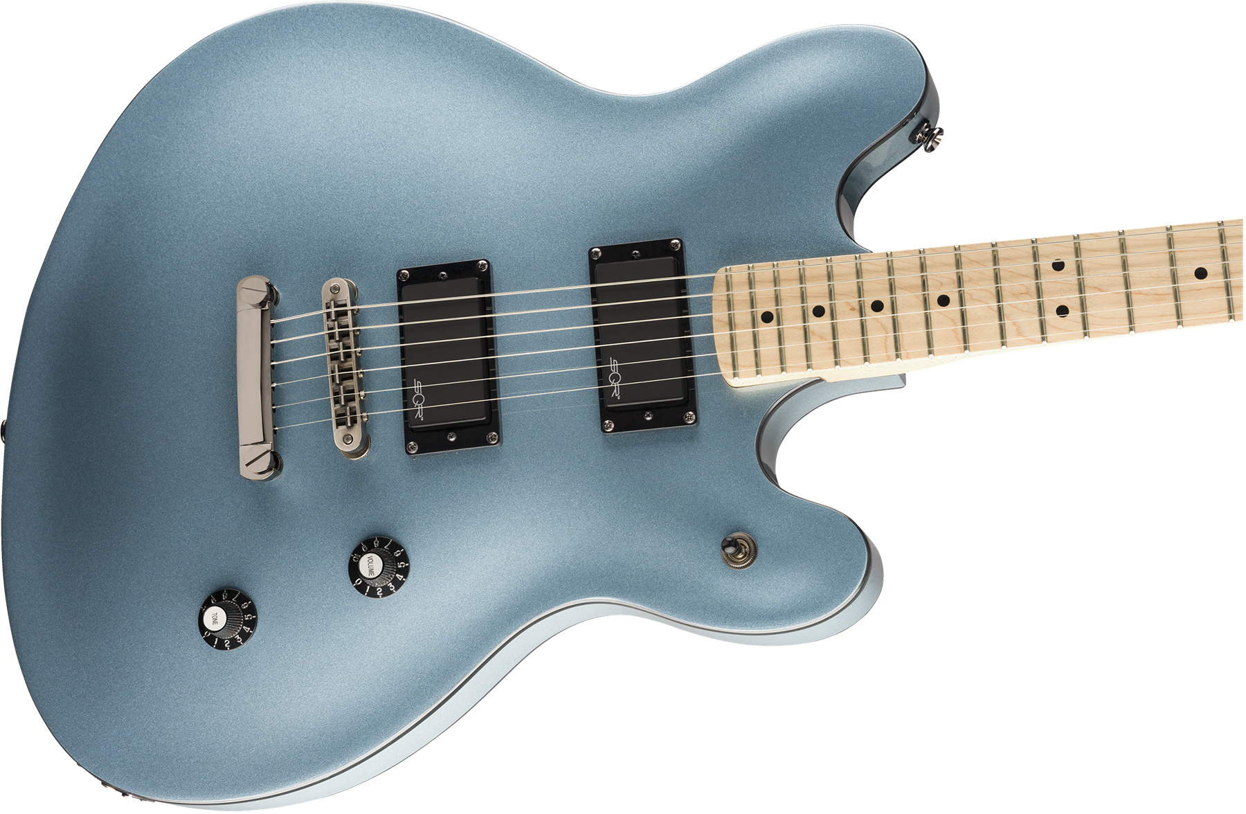 Squier Starcaster Contemporary Active Starcaster 2019 Hh Ht Mn - Ice Blue Metallic - Retro-rock elektrische gitaar - Variation 2