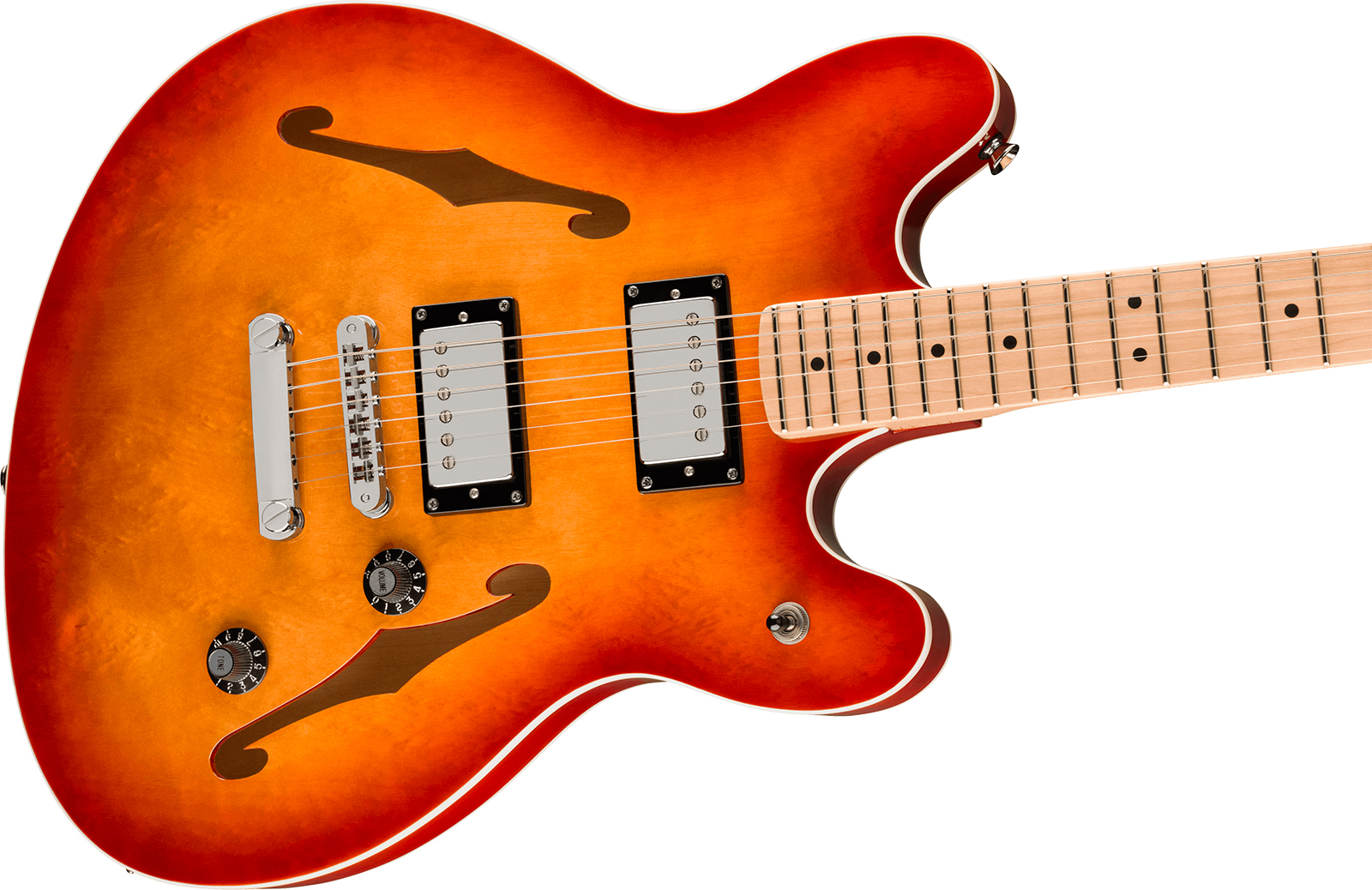 Squier Starcaster Deluxe Affinity 2h Ht Mn - Sienna Sunburst - Retro-rock elektrische gitaar - Variation 3