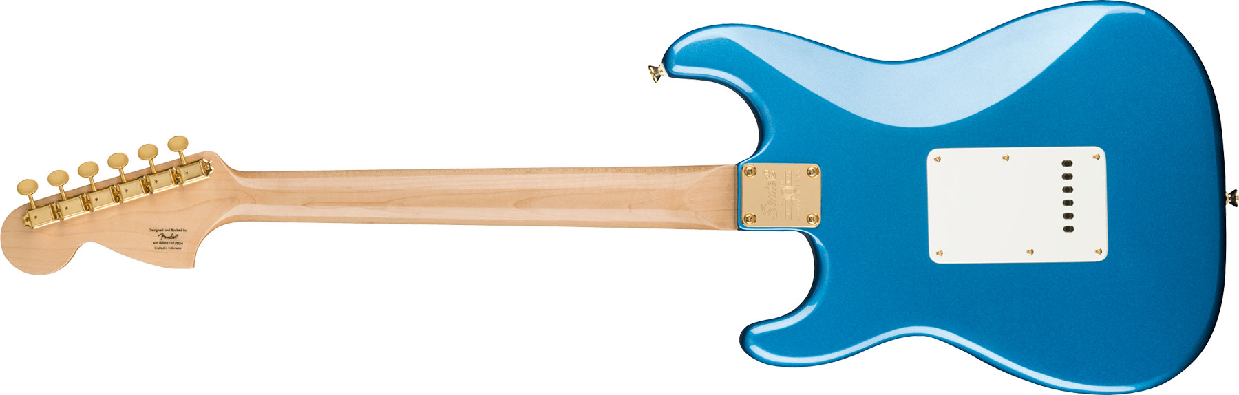 Squier Strat 40th Anniversary Gold Edition Lau - Lake Placid Blue - Elektrische gitaar in Str-vorm - Variation 1
