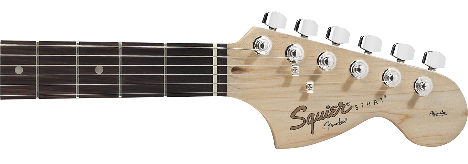 Squier Strat Affinity Series 3s Lau - Surf Green - Elektrische gitaar in Str-vorm - Variation 3