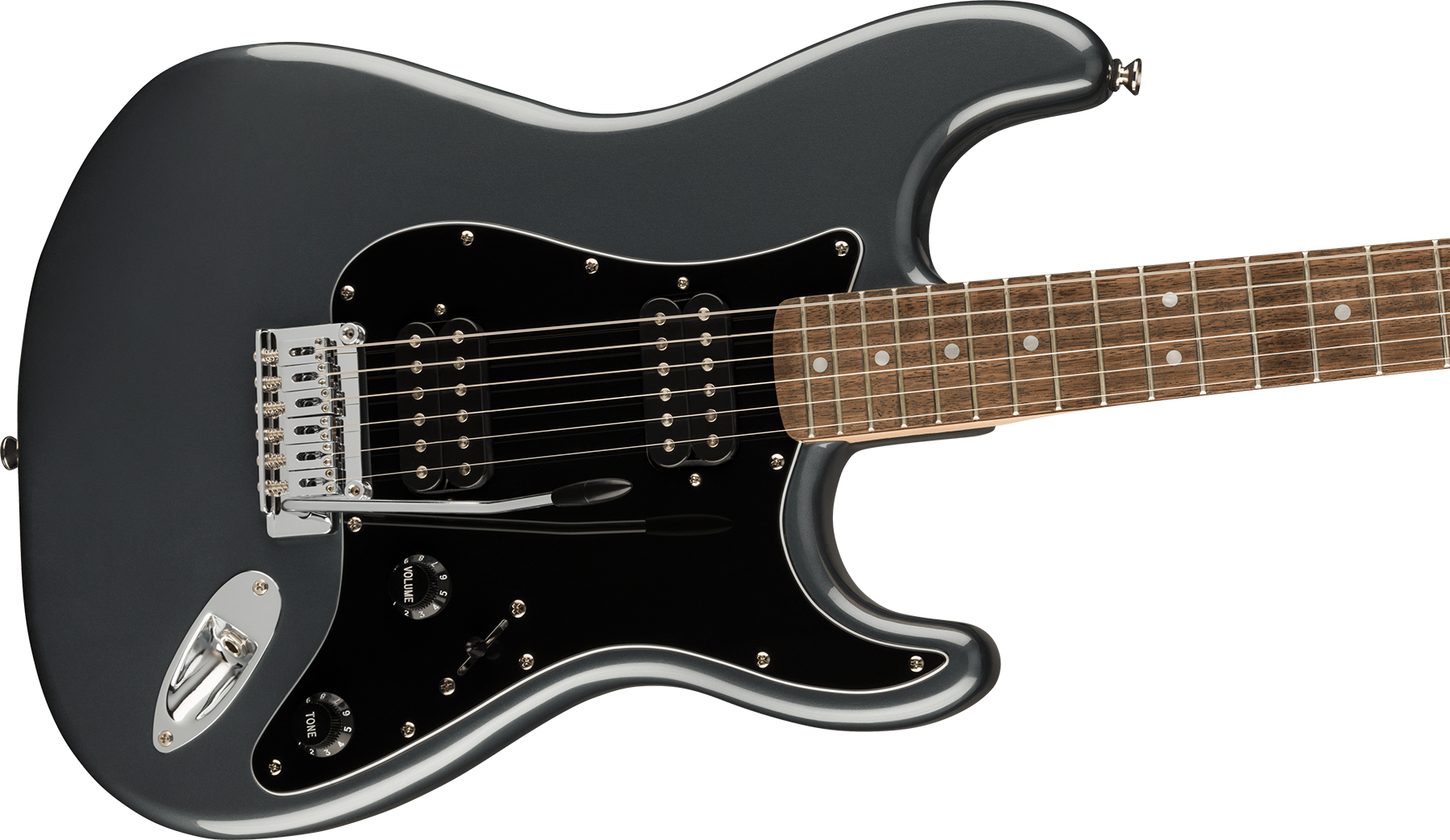 Squier Strat Affinity 2021 Hh Trem Lau - Charcoal Frost Metallic - Elektrische gitaar in Str-vorm - Variation 2