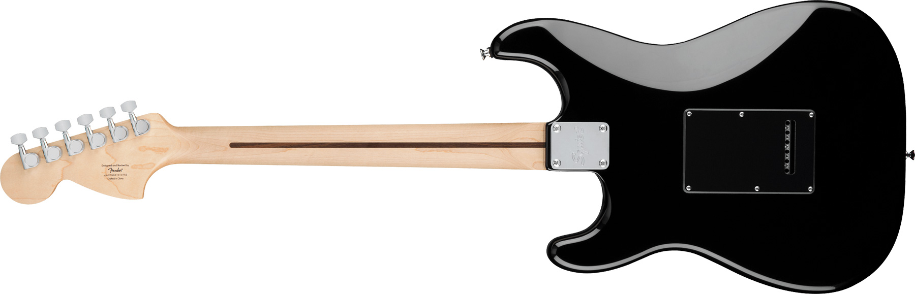 Squier Strat Affinity Black Pickguard Fsr Ltd Hss Trem Lau - Black - Elektrische gitaar in Str-vorm - Variation 1