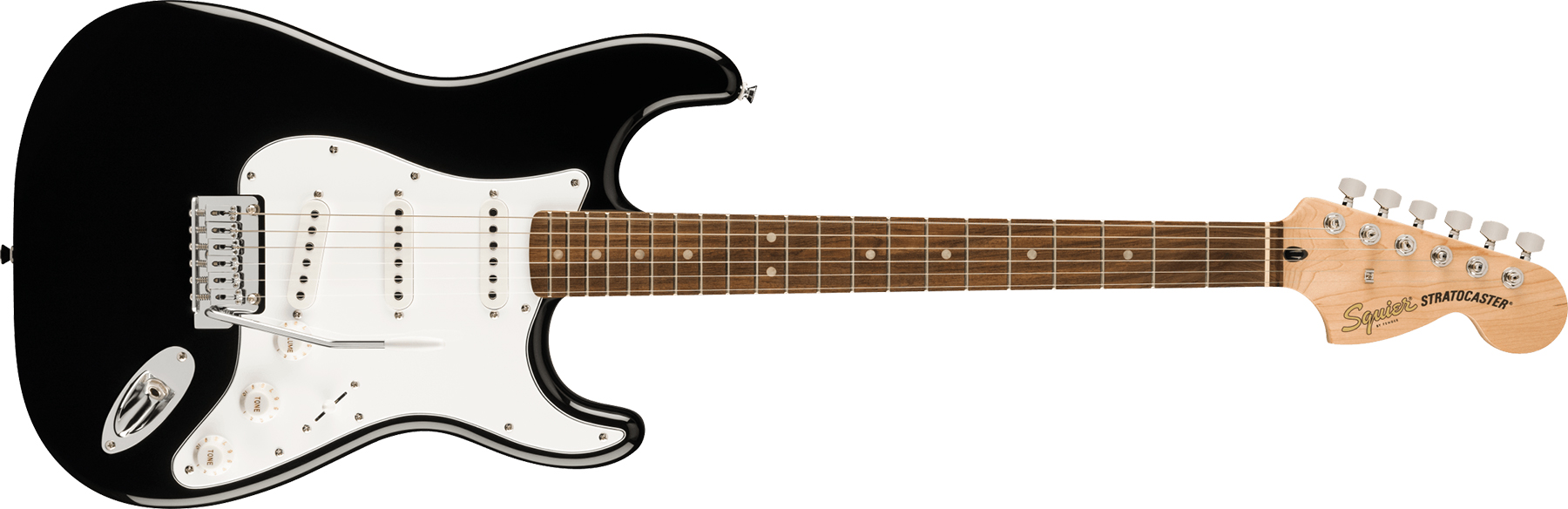 Squier Strat Affinity + Mustang Micro Pack 3s Trem Lau - Black - Elektrische gitaar set - Variation 1