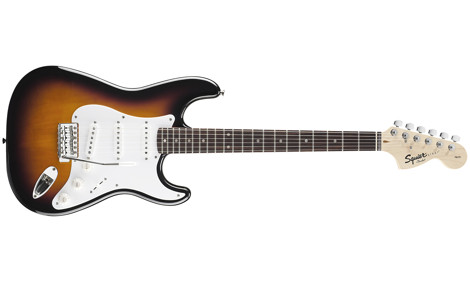 Squier Strat Affinity Series 3s Lau - Brown Sunburst - Elektrische gitaar in Str-vorm - Variation 1