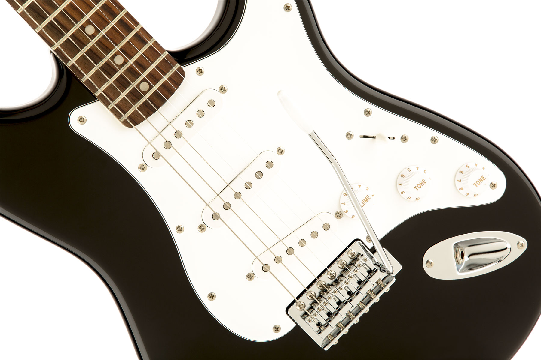 Squier Strat Affinity Series 3s Lau - Black - Elektrische gitaar in Str-vorm - Variation 2