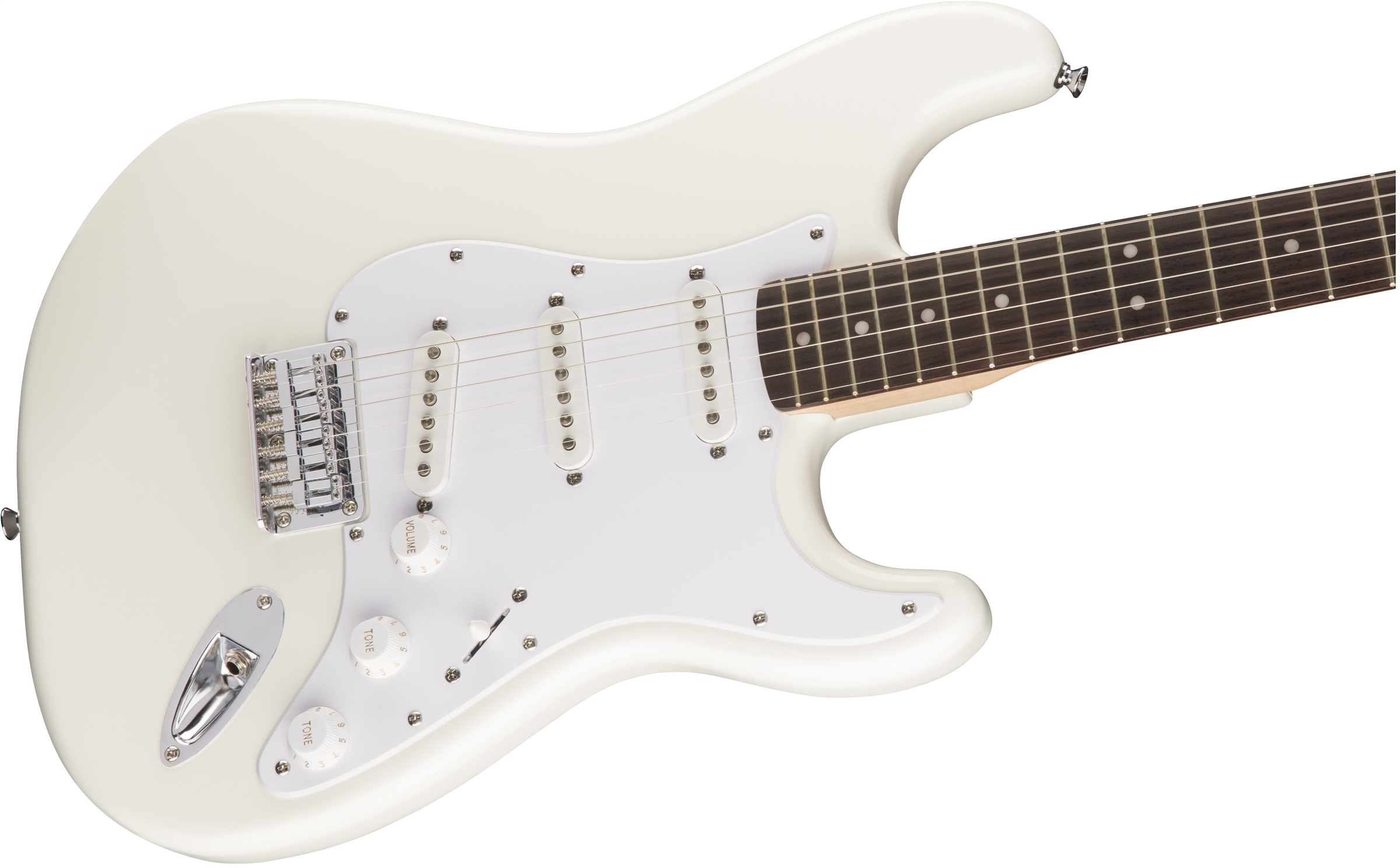 Squier Strat Bullet Ht Sss Rw - Arctic White - Elektrische gitaar in Str-vorm - Variation 2
