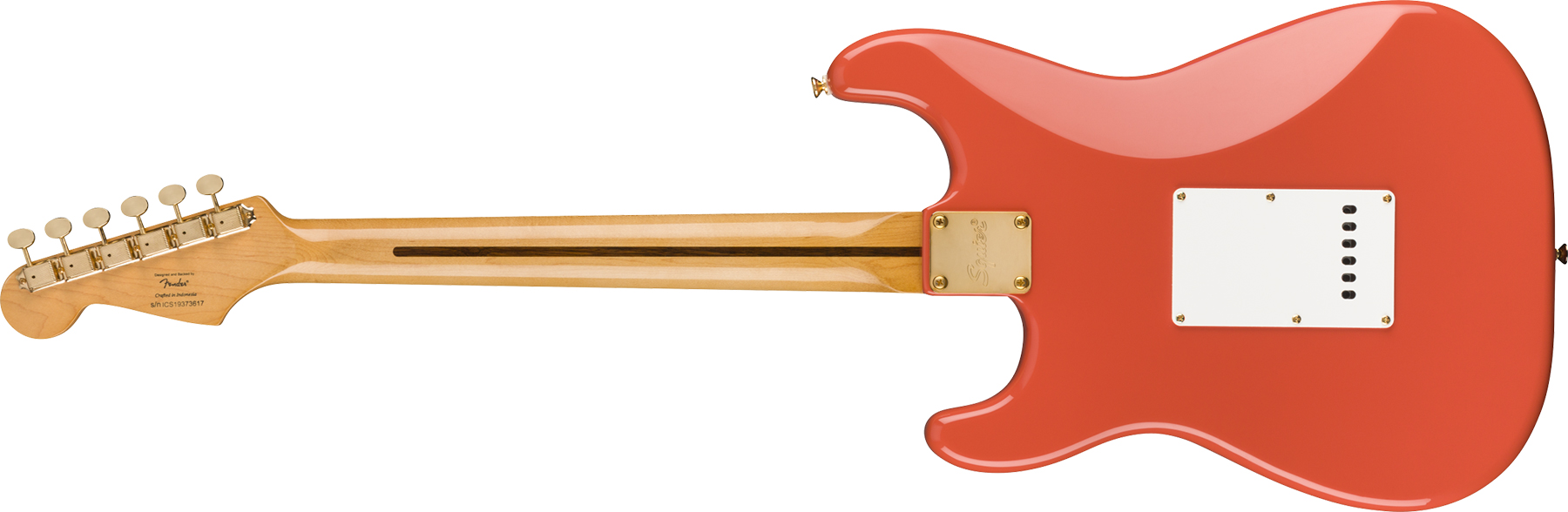Squier Strat Classic Vibe '50s Fsr Ltd Mn - Fiesta Red With Gold Hardware - Elektrische gitaar in Str-vorm - Variation 1