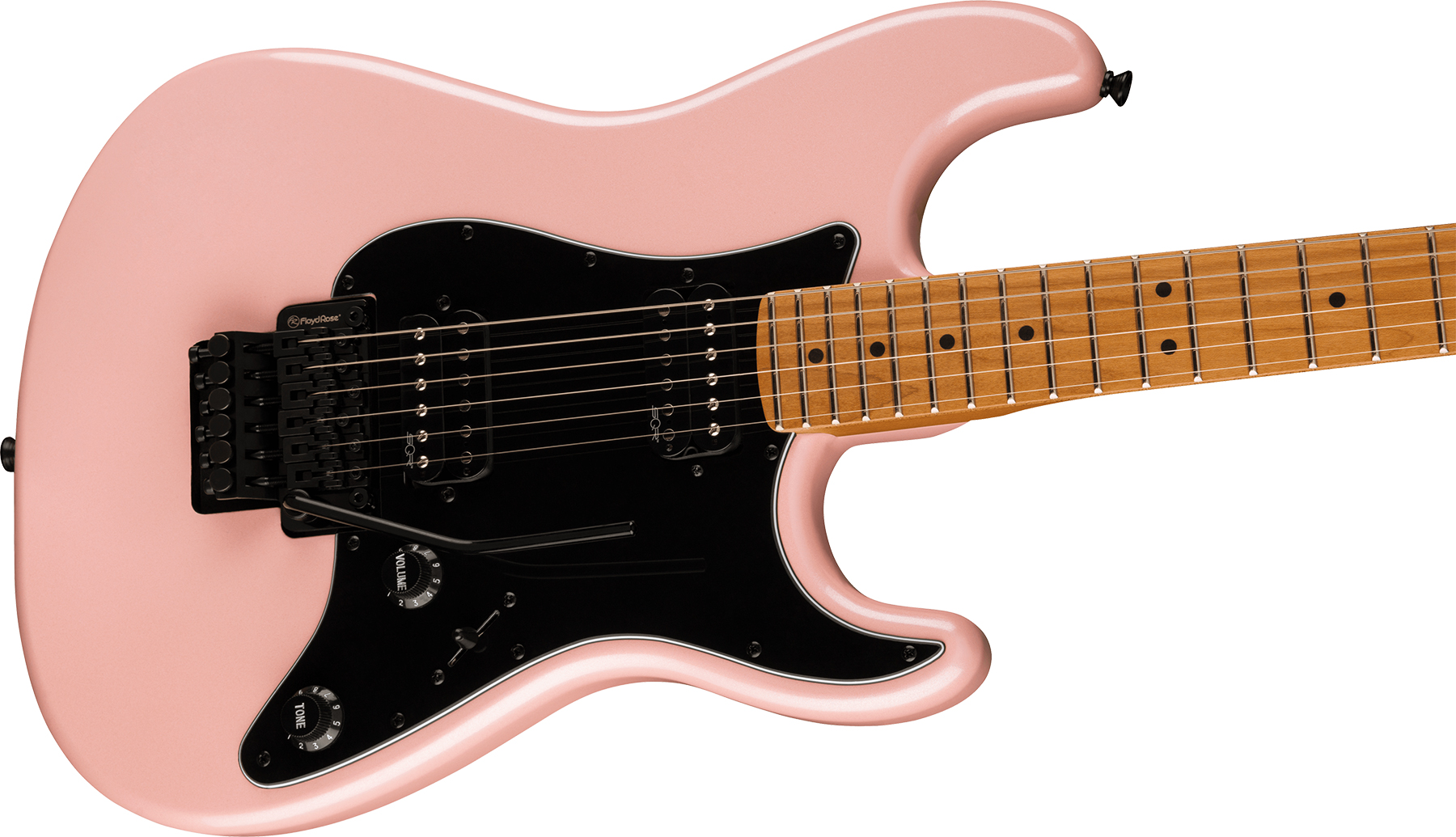 Squier Strat Contemporary Hh Fr Mn - Shell Pink Pearl - Elektrische gitaar in Str-vorm - Variation 2