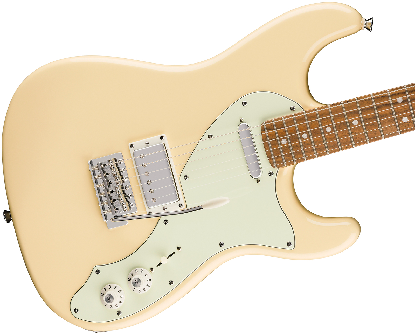 Squier Strat Deluxe Paranormal Hs Trem Lau - Vintage White - Elektrische gitaar in Strat vorm - Variation 2