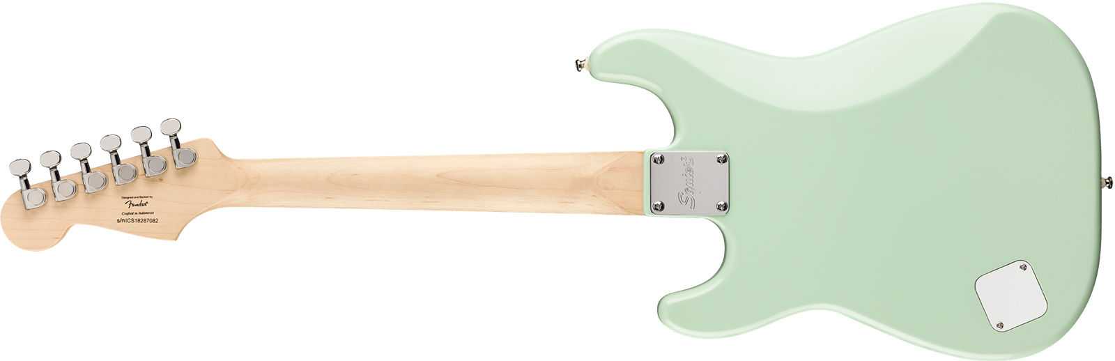 Squier Strat Mini Shsc 3s Ht Lau - Surf Green - Elektrische gitaar voor kinderen - Variation 1