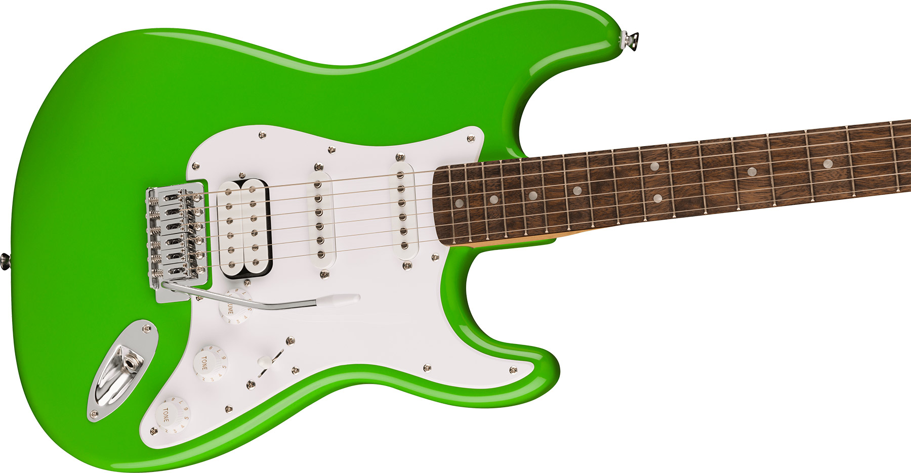 Squier Strat Sonic Hss Trem Lau - Lime Green - Elektrische gitaar in Str-vorm - Variation 2