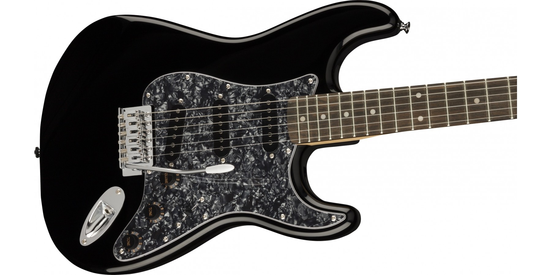 Squier Strat Affinity Black Pearl Pickguard Fsr Ltd Sss Trem Lau - Black - Elektrische gitaar in Str-vorm - Variation 2