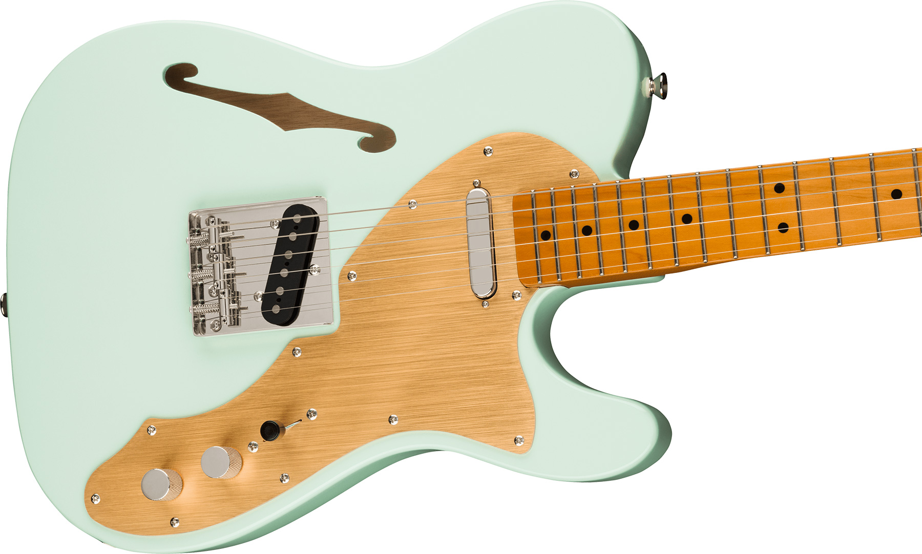 Squier Tele '60s Thinline Gold Anodized Pickguard Classic Vibe Fsr 2s Ht Mn - Sonic Blue - Televorm elektrische gitaar - Variation 2