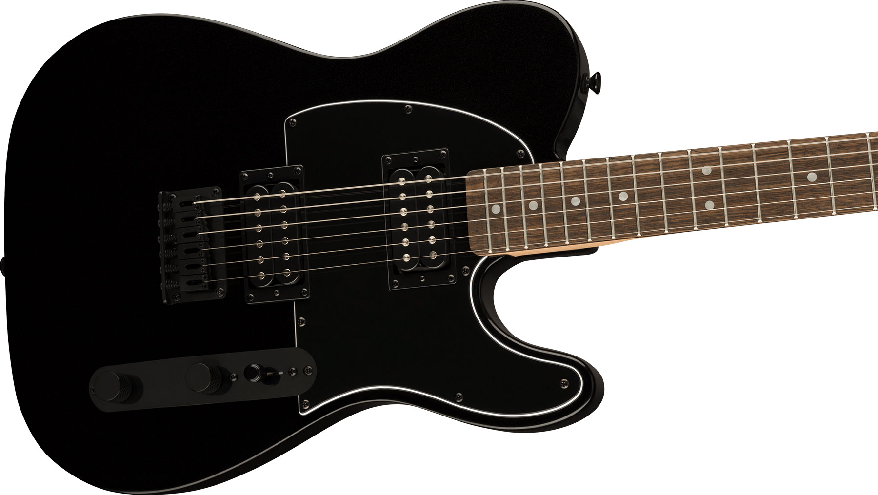 Squier Tele Affinity Hh Fsr 2h Ht Lau - Metallic Black - Televorm elektrische gitaar - Variation 2