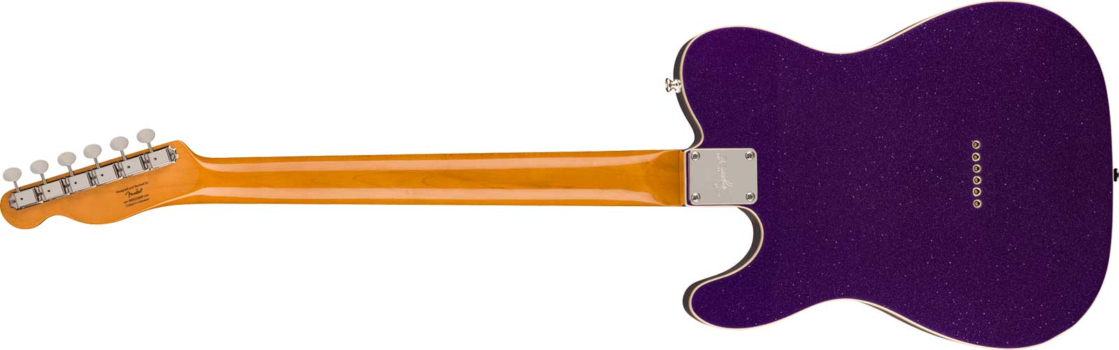 Squier Tele Baritone Custom Classic Vibe Fsr 2s Ht Lau - Purple Sparkle - Bariton elektrische gitaar - Variation 1