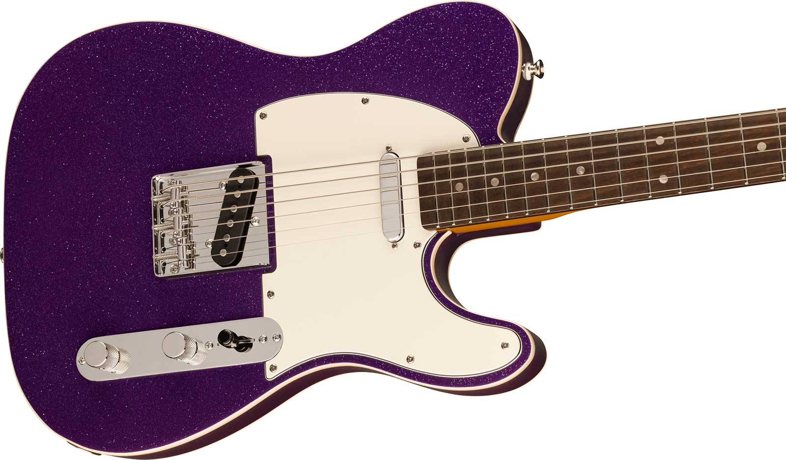 Squier Tele Baritone Custom Classic Vibe Fsr 2s Ht Lau - Purple Sparkle - Bariton elektrische gitaar - Variation 2