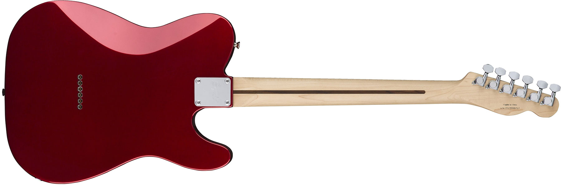 Squier Tele Contemporary Hh Lh Gaucher Mn - Dark Metallic Red - Linkshandige elektrische gitaar - Variation 1