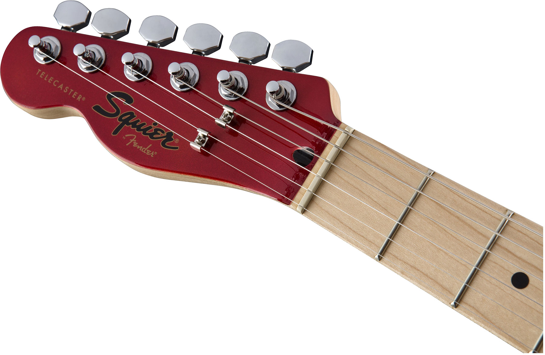 Squier Tele Contemporary Hh Lh Gaucher Mn - Dark Metallic Red - Linkshandige elektrische gitaar - Variation 3