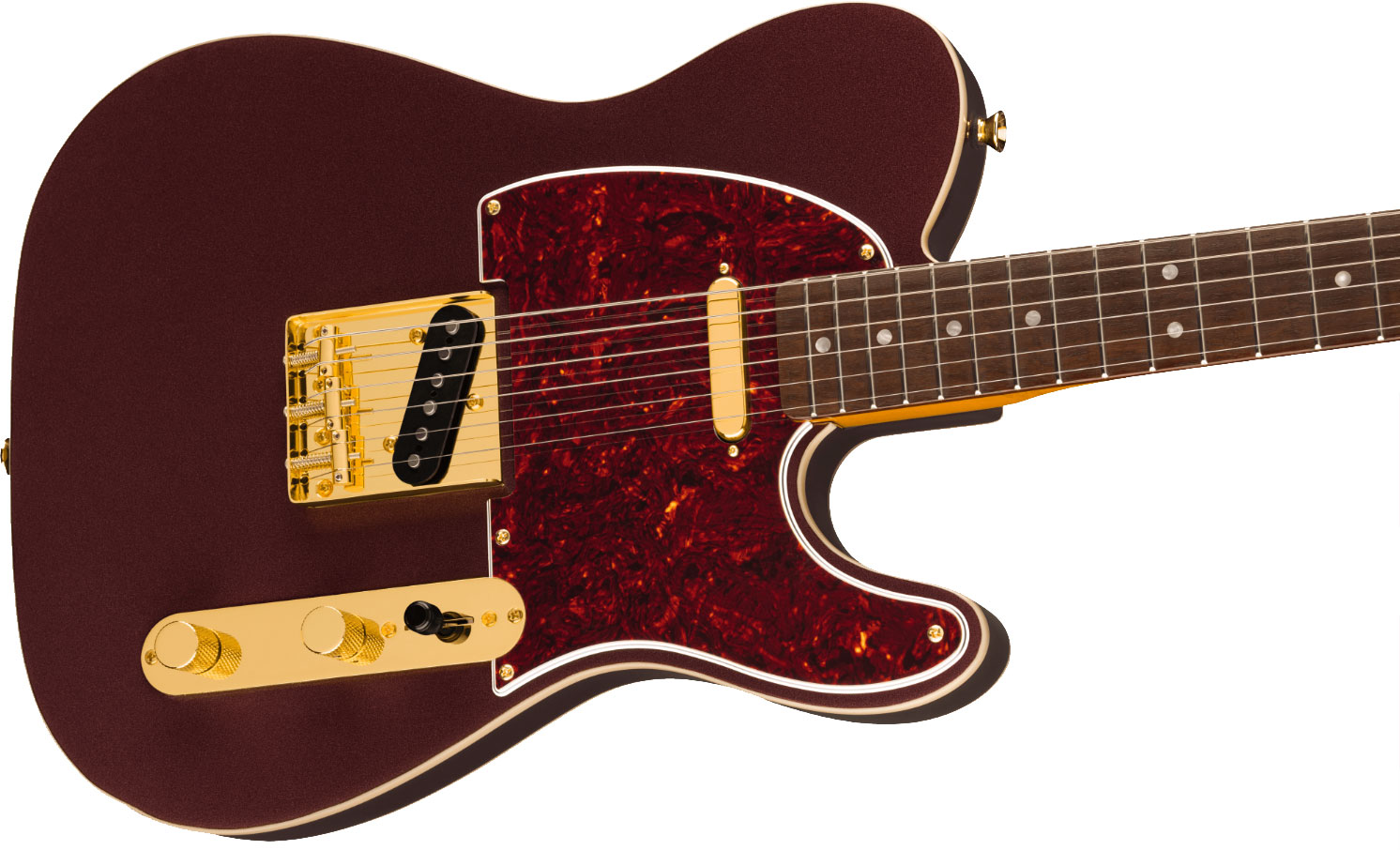 Squier Tele Custom 60s Classic Vibe Fsr Ltd 2s Ht Lau - Oxblood - Televorm elektrische gitaar - Variation 2