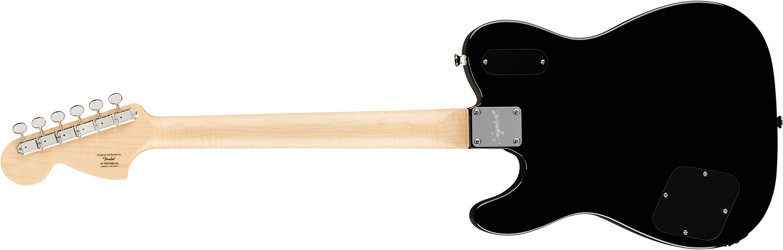 Squier Tele Deluxe Troublemaker Bigsby Paranormal Paranormal 2h Trem Lau - Black - Televorm elektrische gitaar - Variation 1