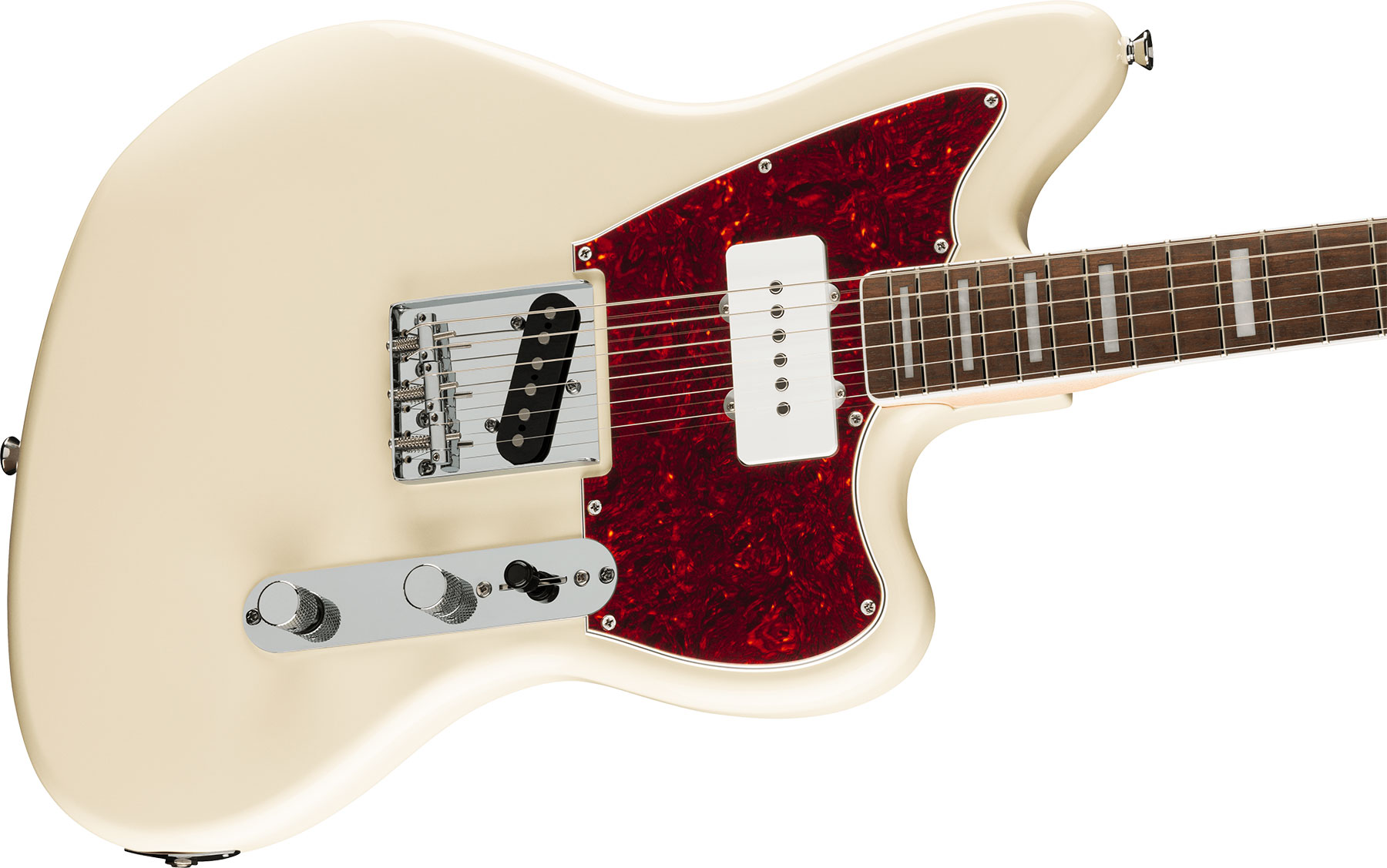 Squier Tele Sj Offset Paranormal 2s Ht Lau - Olympic White - Retro-rock elektrische gitaar - Variation 2