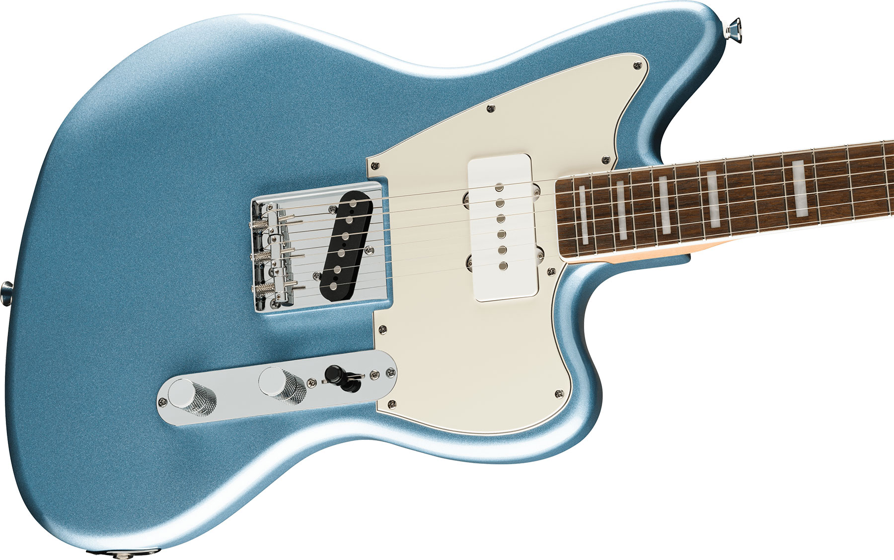 Squier Tele Sj Offset Paranormal 2s Ht Lau - Ice Blue Metallic - Retro-rock elektrische gitaar - Variation 2