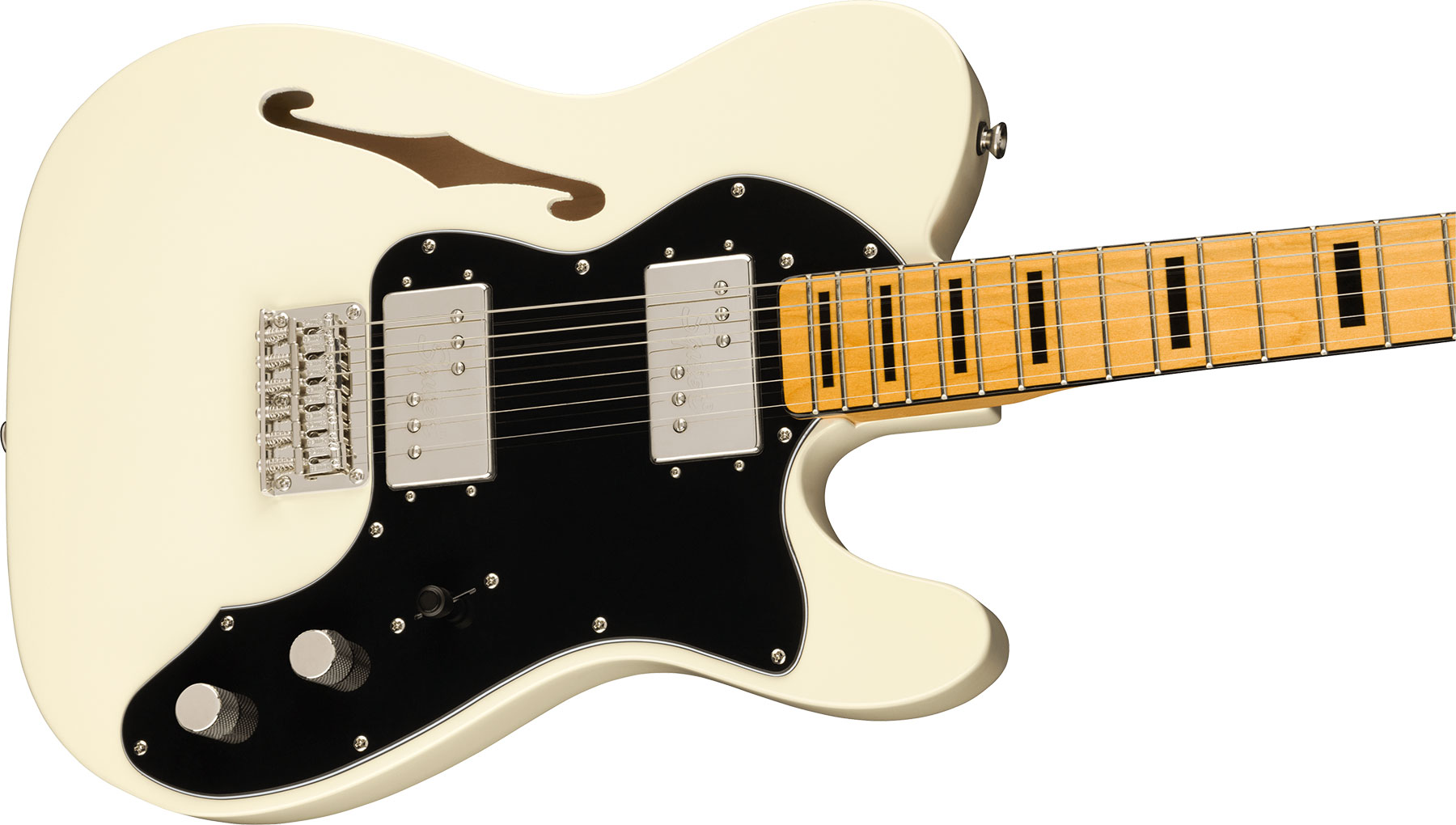 Squier Tele Thinline '70s Classic Vibe Fsr Ltd Hh Mn - Olympic White - Televorm elektrische gitaar - Variation 2