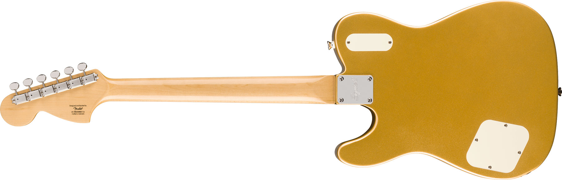 Squier Tele Troublemaker Deluxe Paranormal Ltd 2h Ht Lau - Aztec Gold Matching Headstock - Retro-rock elektrische gitaar - Variation 1