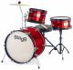 Batterie Junior 3/16B + Hardware - 3 trommels - rouge