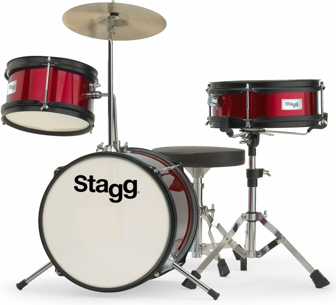 Stagg Tim Jr3/12 Rd - 3 FÛts - Rouge - Junior drumstel - Main picture