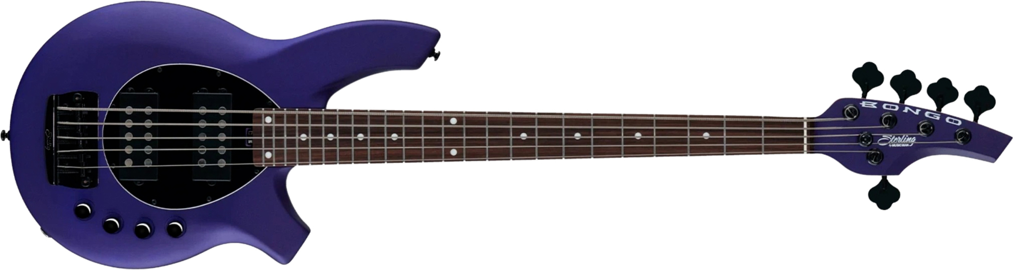 Sterling By Musicman Bongo 5c Active Rw - Firemist Purple Satin - Solid body elektrische bas - Main picture