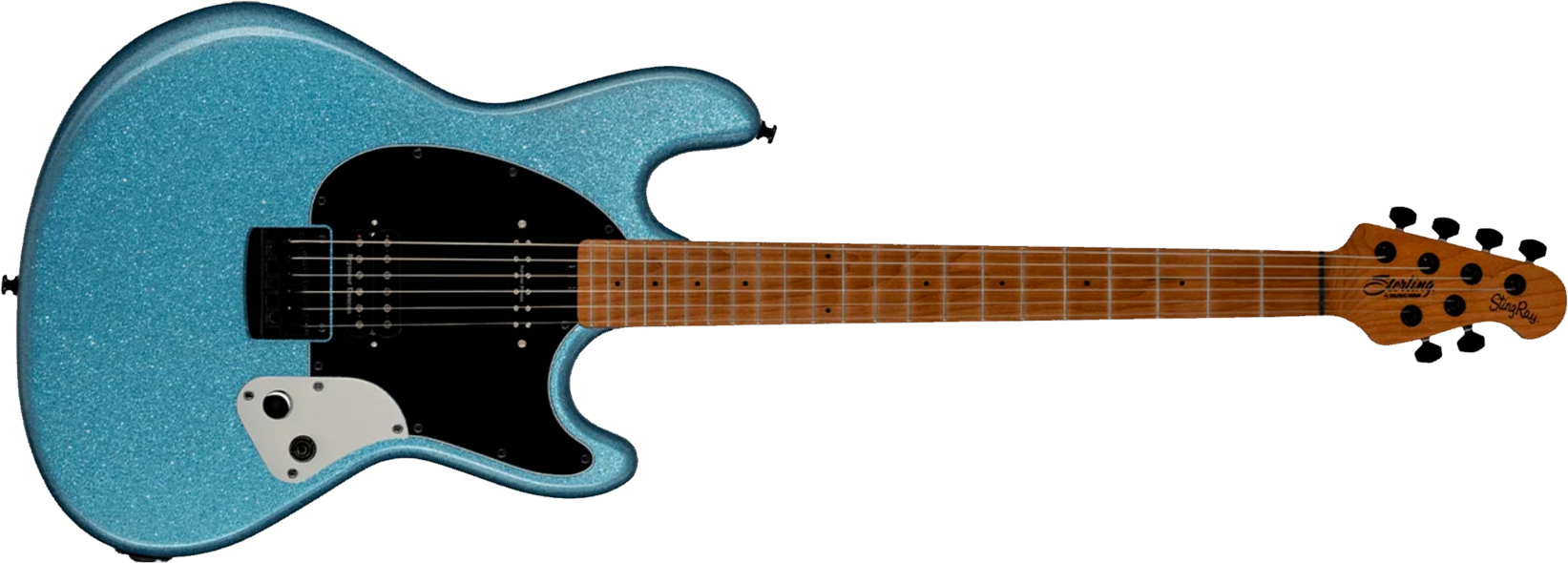 Sterling By Musicman Fluff Signature 2h Ht Mn - Amana Boat Blue - Elektrische gitaar in Strat vorm - Main picture