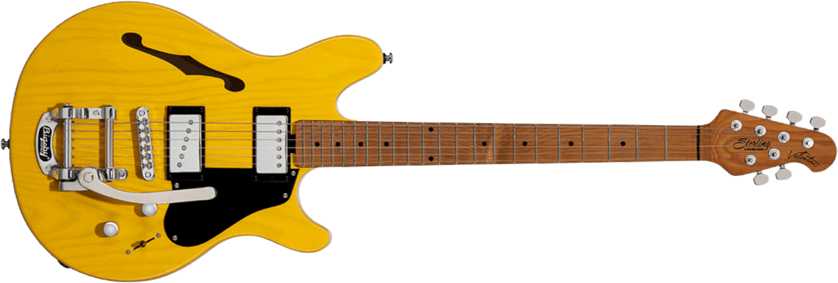 Sterling By Musicman James Valentine Jv60cb Bigsby Hs Trem Mn - Butterscotch - Kenmerkende elektrische gitaar - Main picture