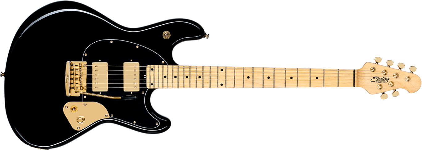 Sterling By Musicman Jared Dines Stingray Guitar Signature Hh Trem Mn - Black Gold - Elektrische gitaar in Str-vorm - Main picture