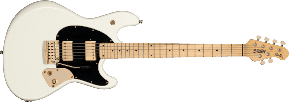 Sterling By Musicman Jared Dines Stingray Guitar Signature Hh Trem Mn - Olympic White - Elektrische gitaar in Str-vorm - Main picture