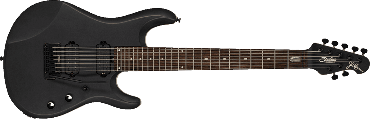 Sterling By Musicman John Petrucci Jp70 Signature Hh Trem Rw - Stealth Black - Elektrische gitaar in Str-vorm - Main picture