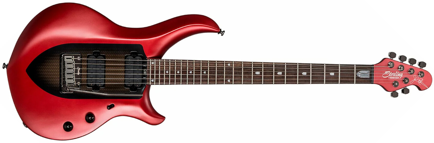 Sterling By Musicman John Petrucci Majesty Maj100 Signature Hh Trem Rw - Ice Crimson Red - Kenmerkende elektrische gitaar - Main picture