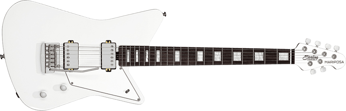 Sterling By Musicman Mariposa Hh Trem Rw - Imperial White - Kenmerkende elektrische gitaar - Main picture